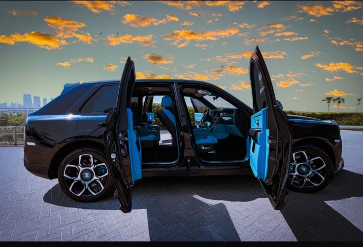 Rolls Royce Cullinan Black Badge 2023 BLACK RENTAL IN DUBAI - undefined